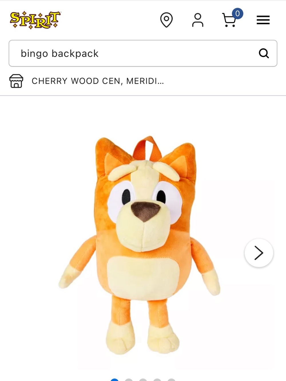 Bingo backpack plush